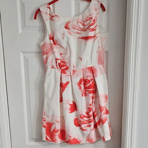 Pink Martini Pleated Scoop Neck Dress